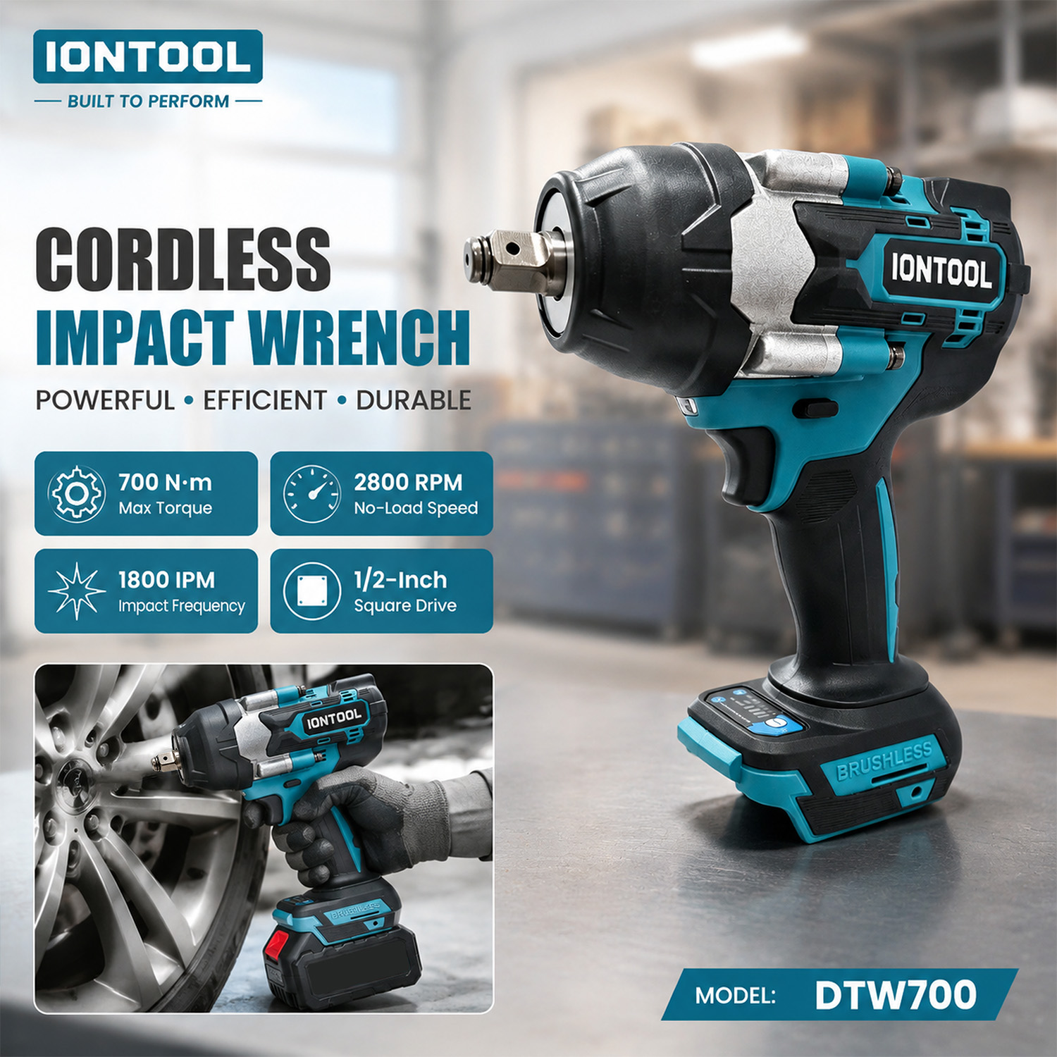 Workshop Tools In Engineering - IONTOOL DTW700 Kunci Impack Tanpa Kabel