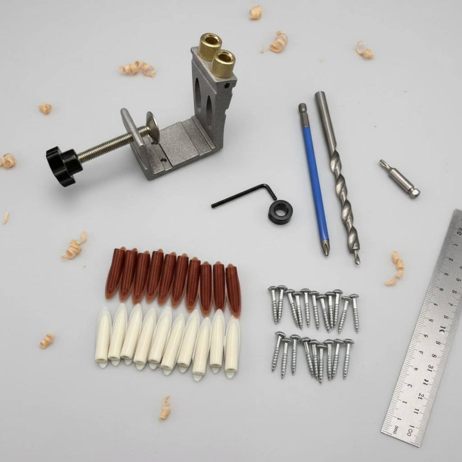 Pocket Hole Jig - 47 Buah Jig Pengeboran Lubang Miring