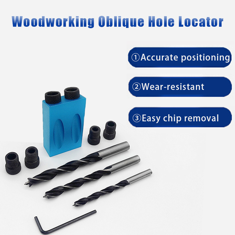 Pocket Hole Jig - 7/14pcs 15 Derajat Alat Pencari Lubang