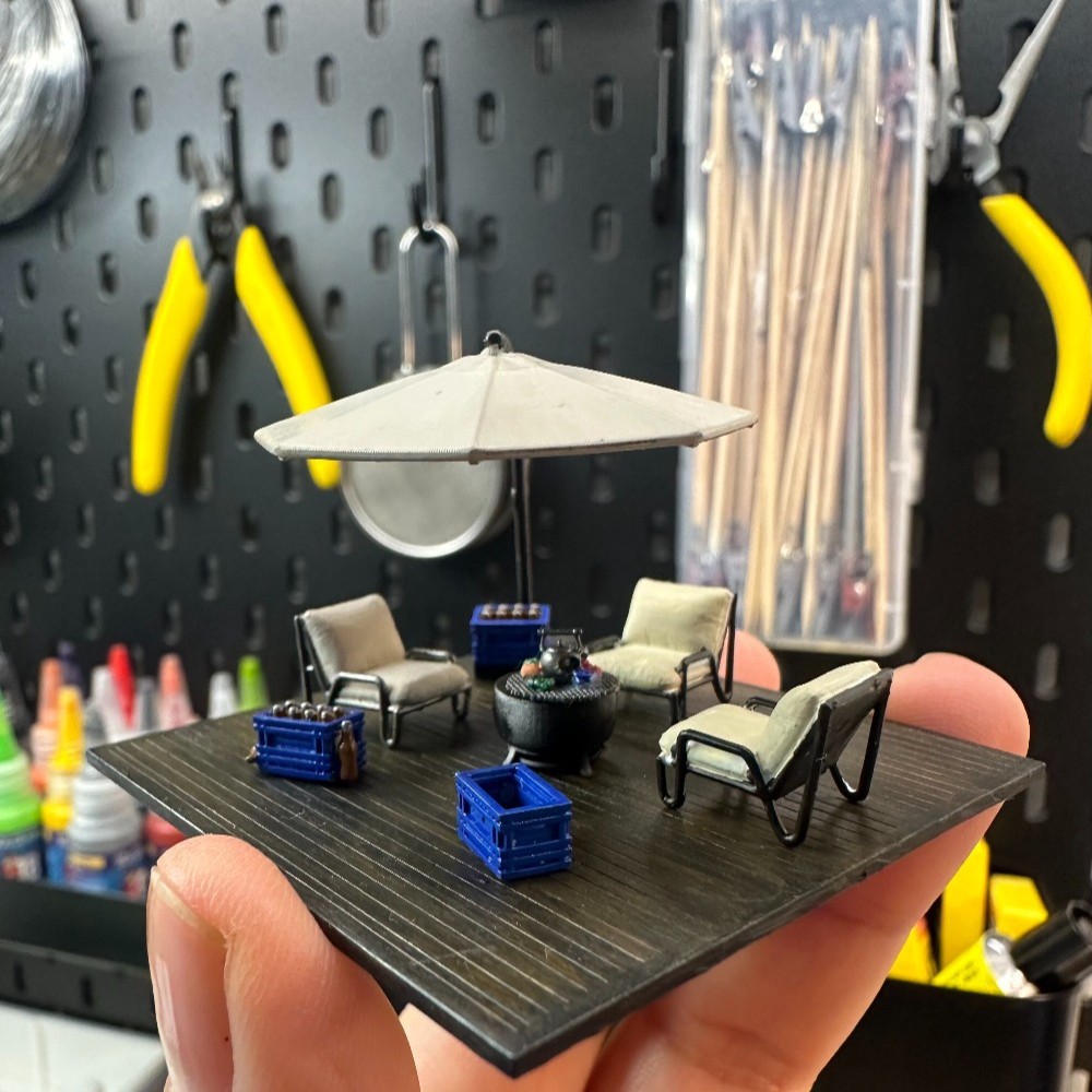 Tools Workshop For Kids - Diorama 1/64 Miniatur Teras Santai Model