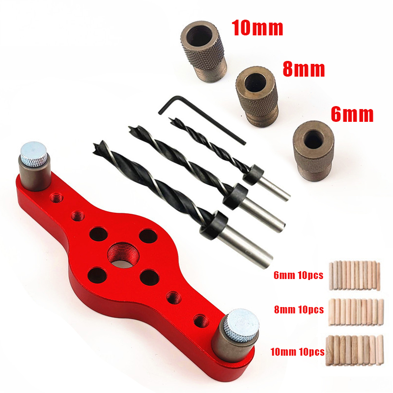 Pocket Hole Jig - 6/8/10Mm Paduan Lubang Saku Vertikal Jig