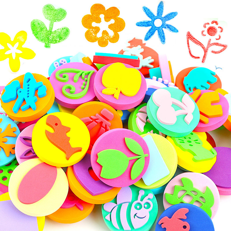Tools Workshop For Kids - 6 buah/kantong stempel busa untuk lukisan
