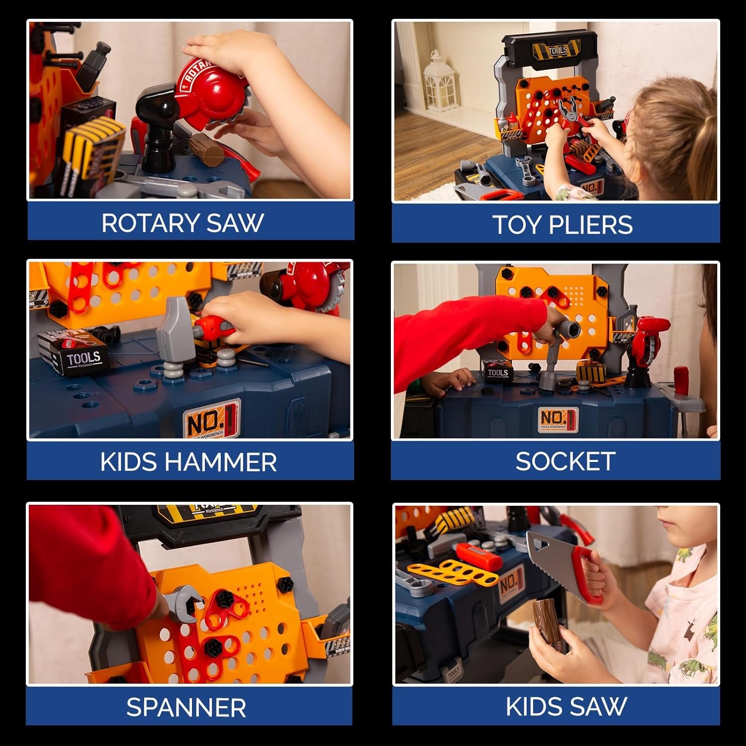 65 Buah Set Bangku Alat Anak-a - Tools Workshop For Kids ulasan dan harga