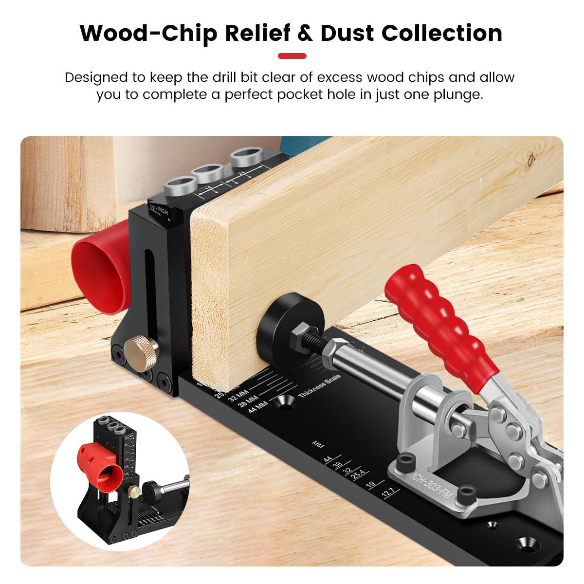 Enjoyywood XK4 Kit Jig lubang  - Pocket Hole Jig ulasan dan harga