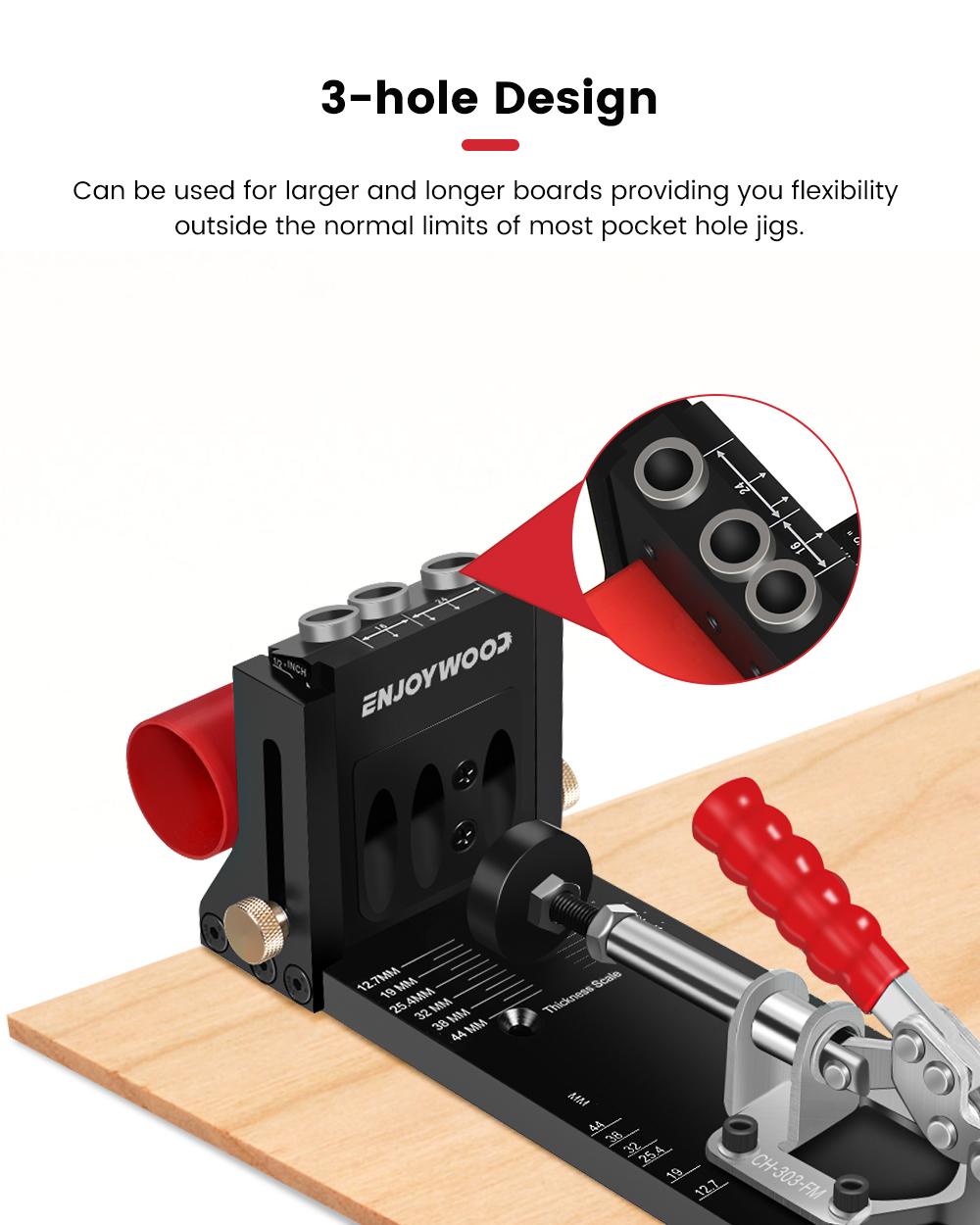 Enjoyywood XK4 Kit Jig lubang  - Pocket Hole Jig ulasan dan harga