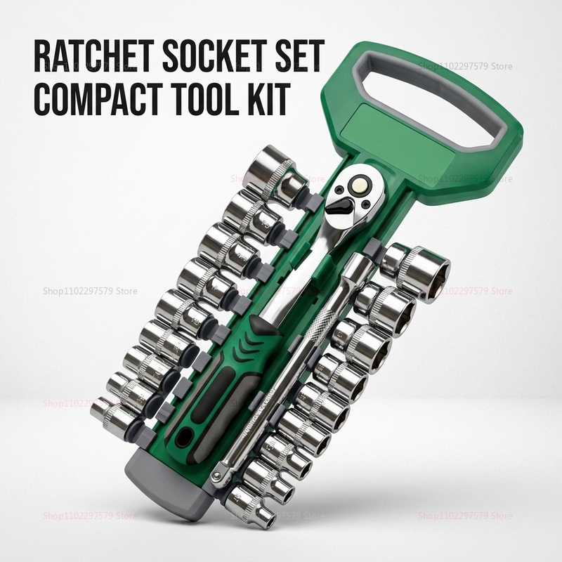 Set Soket Ratchet 1/4 3/8 Inci - Car Workshop Tools Kit ulasan dan harga