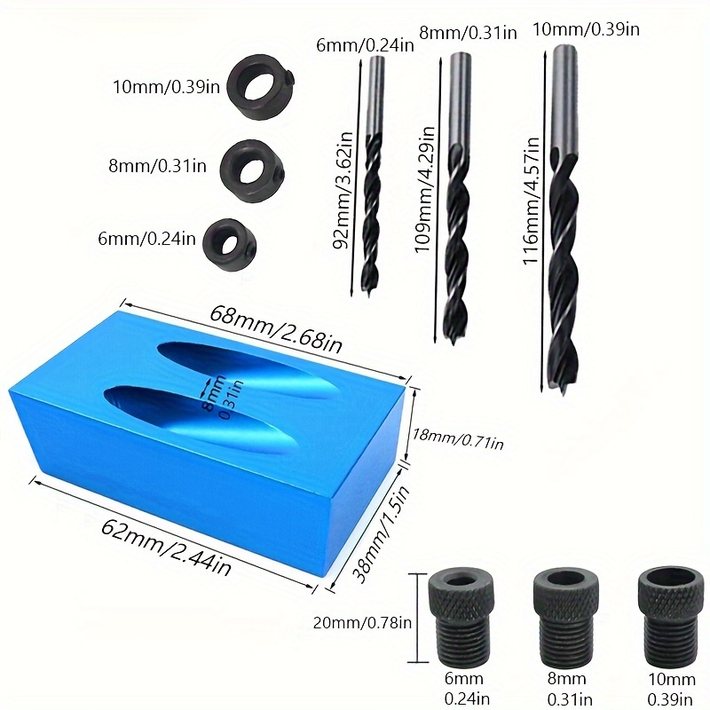 7/14pcs 15 Derajat Alat Pencar - Pocket Hole Jig ulasan dan harga