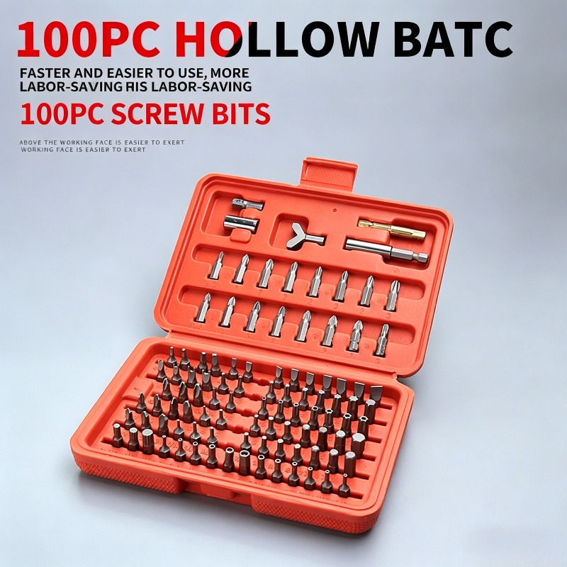 100PCS Set Mata Obeng, Kit Mat - Car Workshop Tools Kit ulasan dan harga
